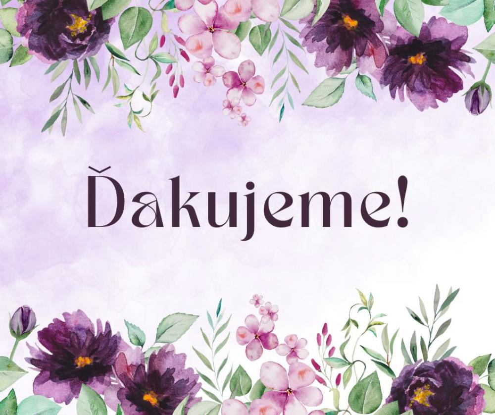 Poďakovanie za celoživotnú pedagogickú prácu