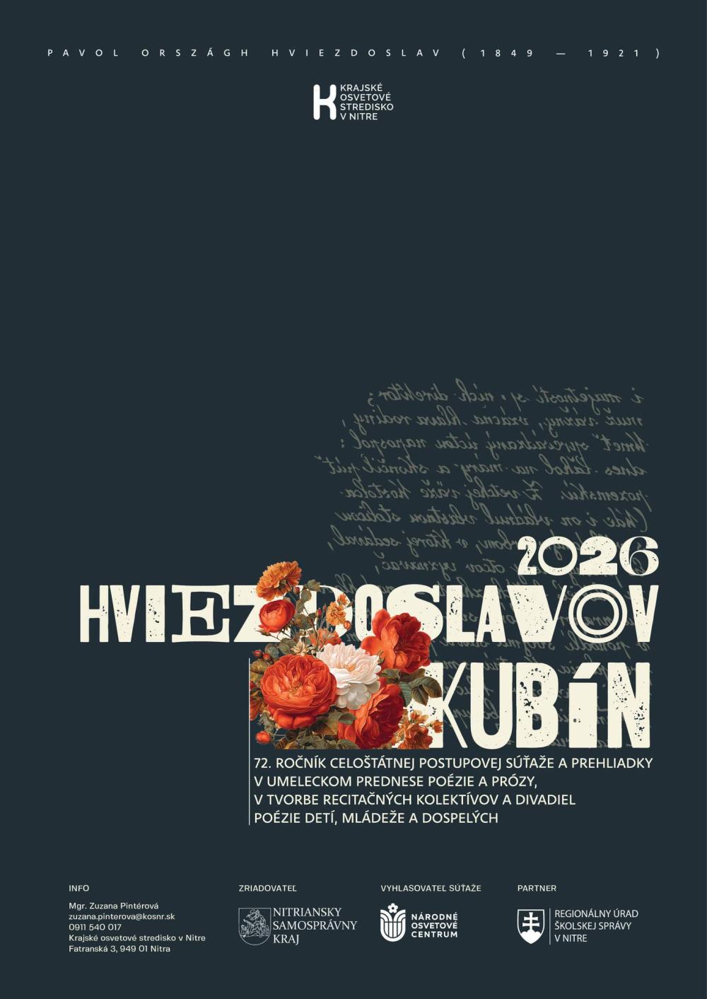 Hviezdoslavov Kubín - okresné kolá Prievidza